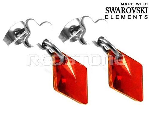 Náušnice Swarovski Elements RED8042